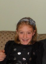 Caroline Christmas Day 2010. First day with braces.